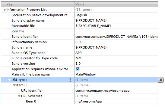 CustomURL Setting up the custom URL in the Info plist